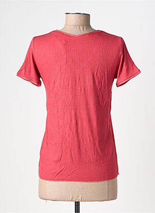 T-shirt col v manches courtes rouge GRACE & MILA femme