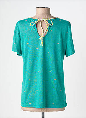 T-shirt sérigraphie manches courtes vert GRACE & MILA femme
