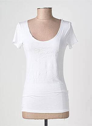 T-shirt stretch manches courtes blanc PEPE JEANS femme