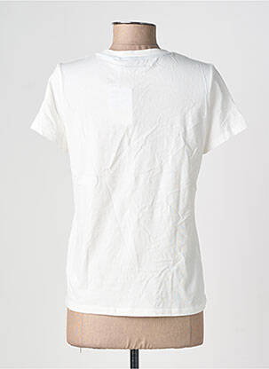 T-shirt sérigraphie manches courtes blanc DESIGUAL femme