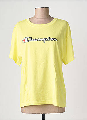 T-shirt stretch manches courtes jaune CHAMPION femme