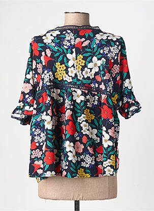 Blouse imprimé fleurs manches courtes bleu MOLLY BRACKEN femme