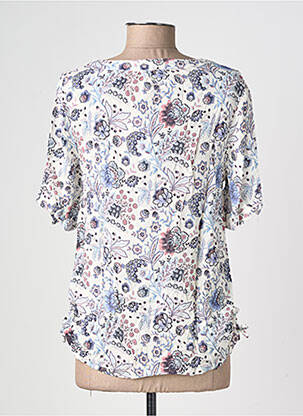Blouse tissage popeline manches courtes blanc ESPRIT DE LA MER femme