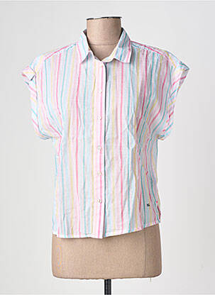 Chemisier coupe fluide manches courtes rose PEPE JEANS femme