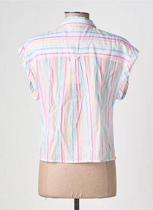 Chemisier coupe fluide manches courtes rose PEPE JEANS femme