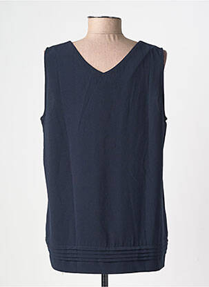 Top coupe fluide sans manche bleu TBS femme