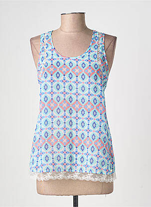 Top imprimé fantaisie sans manche bleu PEPE JEANS femme