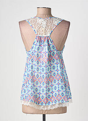 Top imprimé fantaisie sans manche bleu PEPE JEANS femme