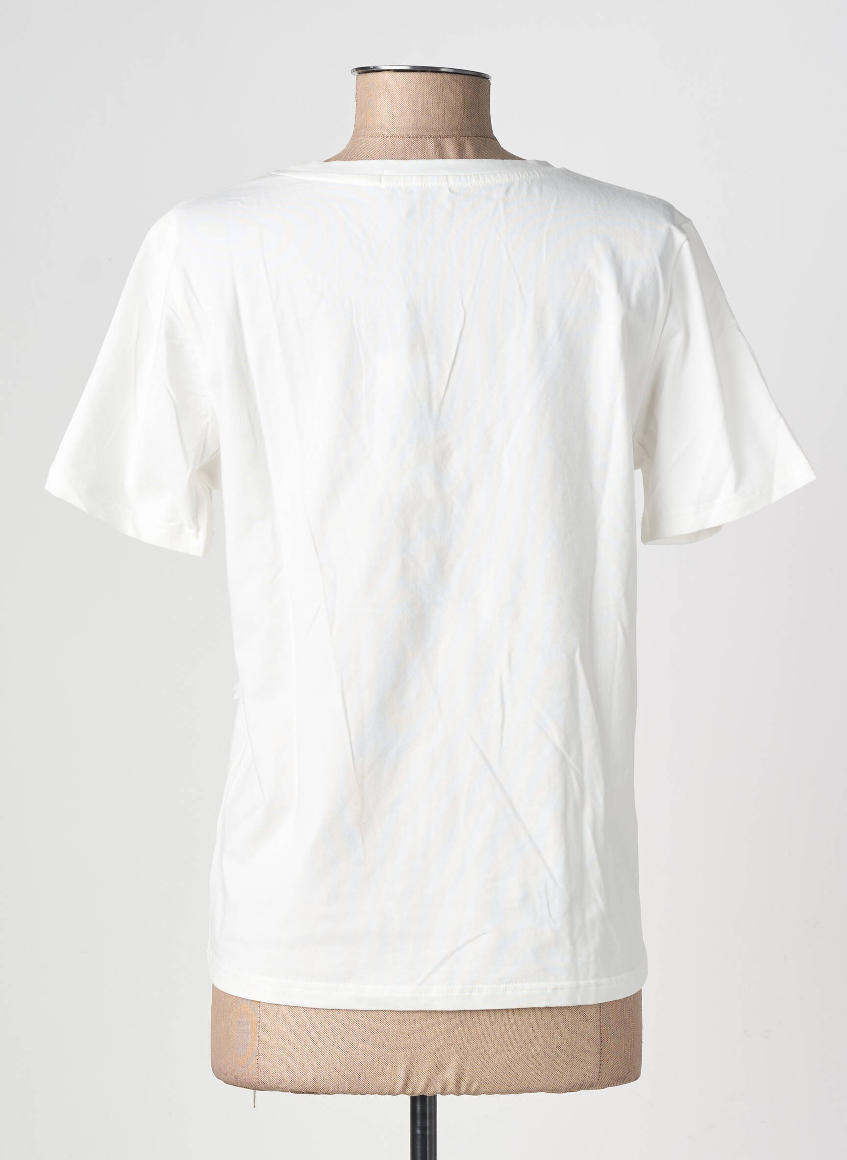 T-shirt coupe droite manches courtes blanc MOLLY BRACKEN femme