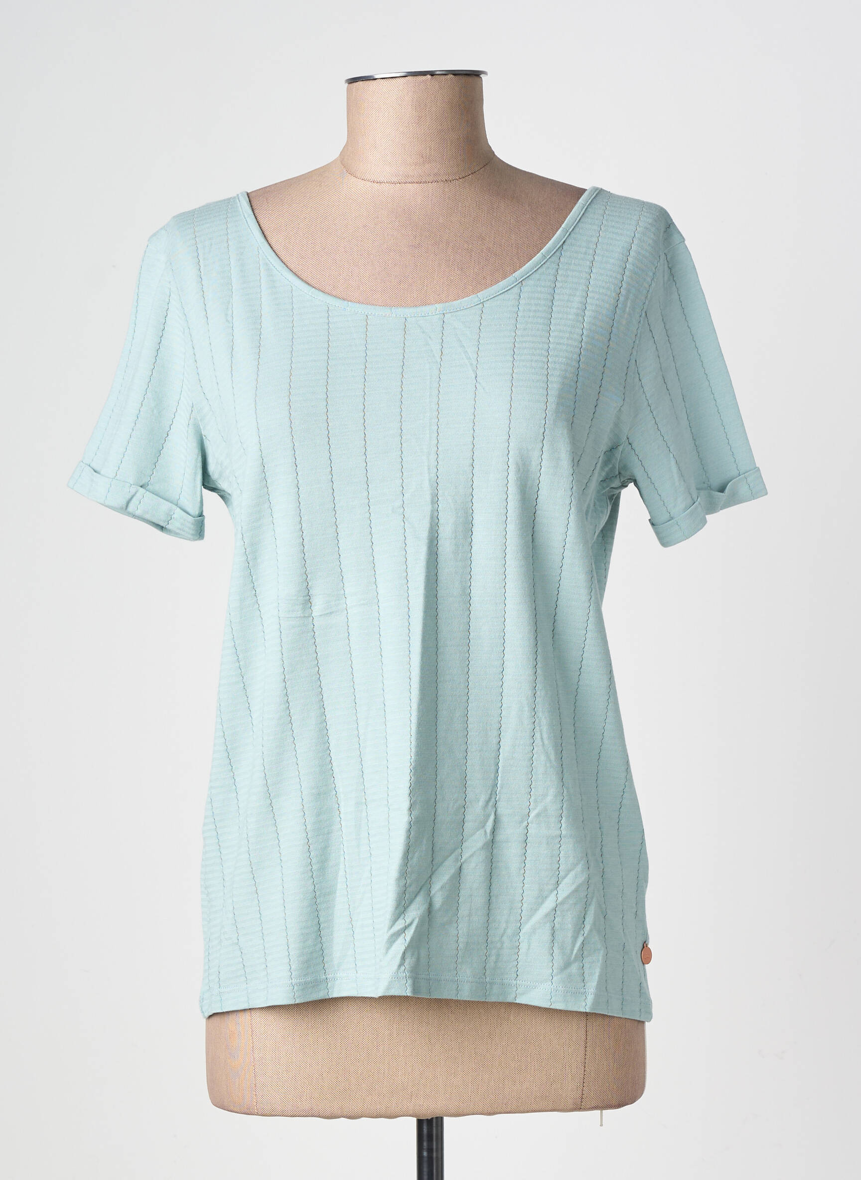 T-shirt stretch manches courtes vert TBS femme