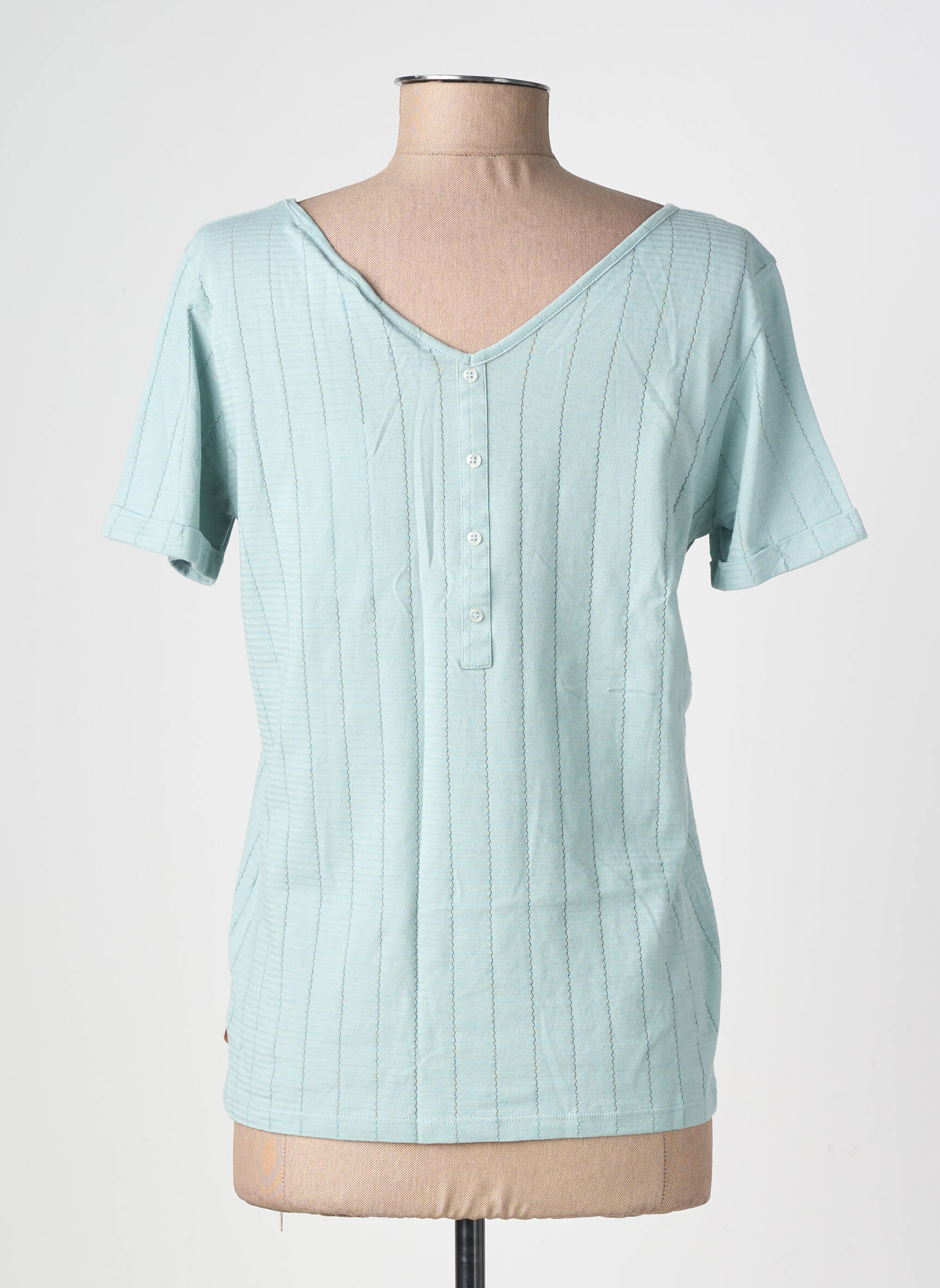 T-shirt stretch manches courtes vert TBS femme