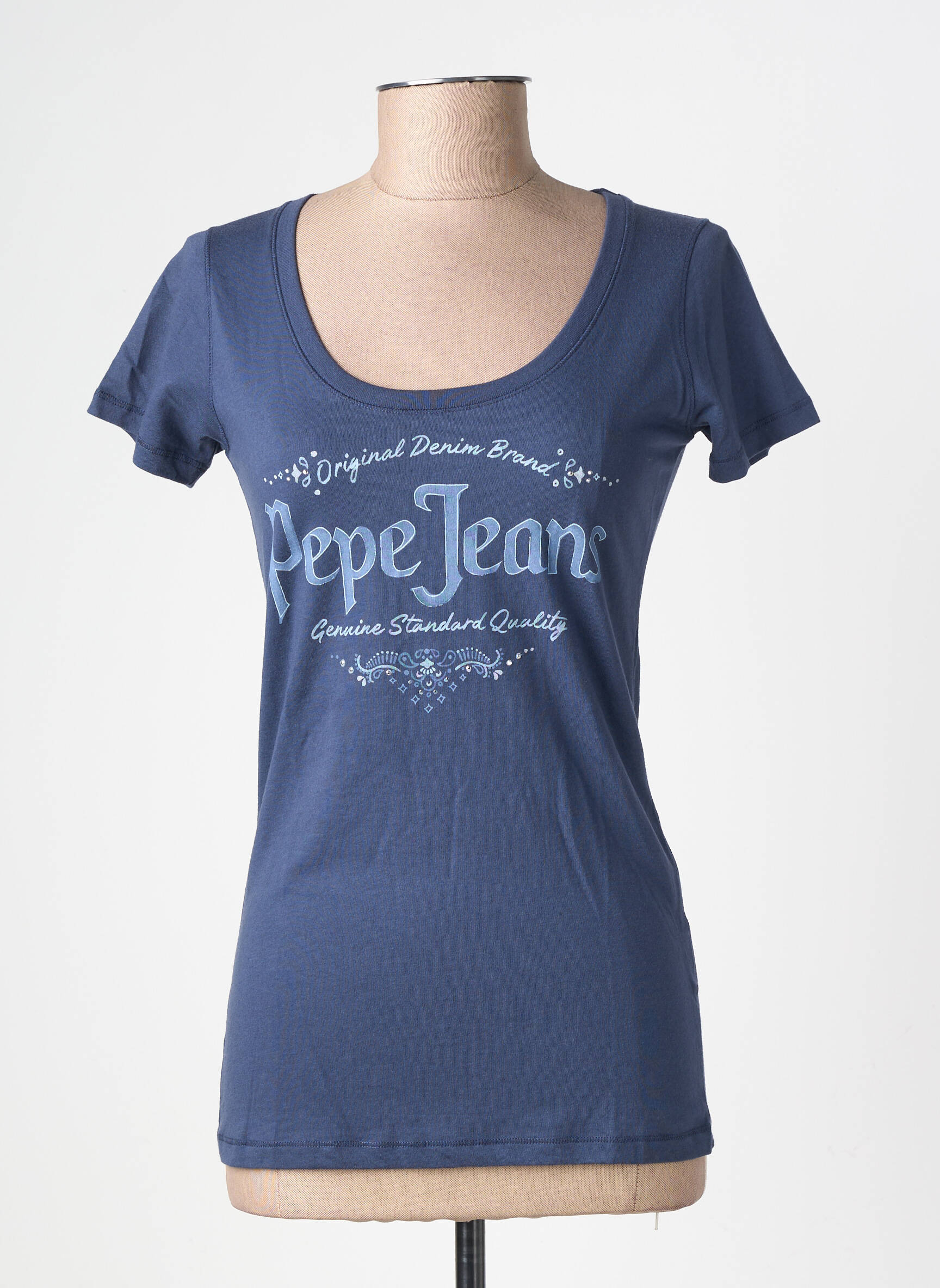 T-shirt imprimé fantaisie manches courtes bleu PEPE JEANS femme