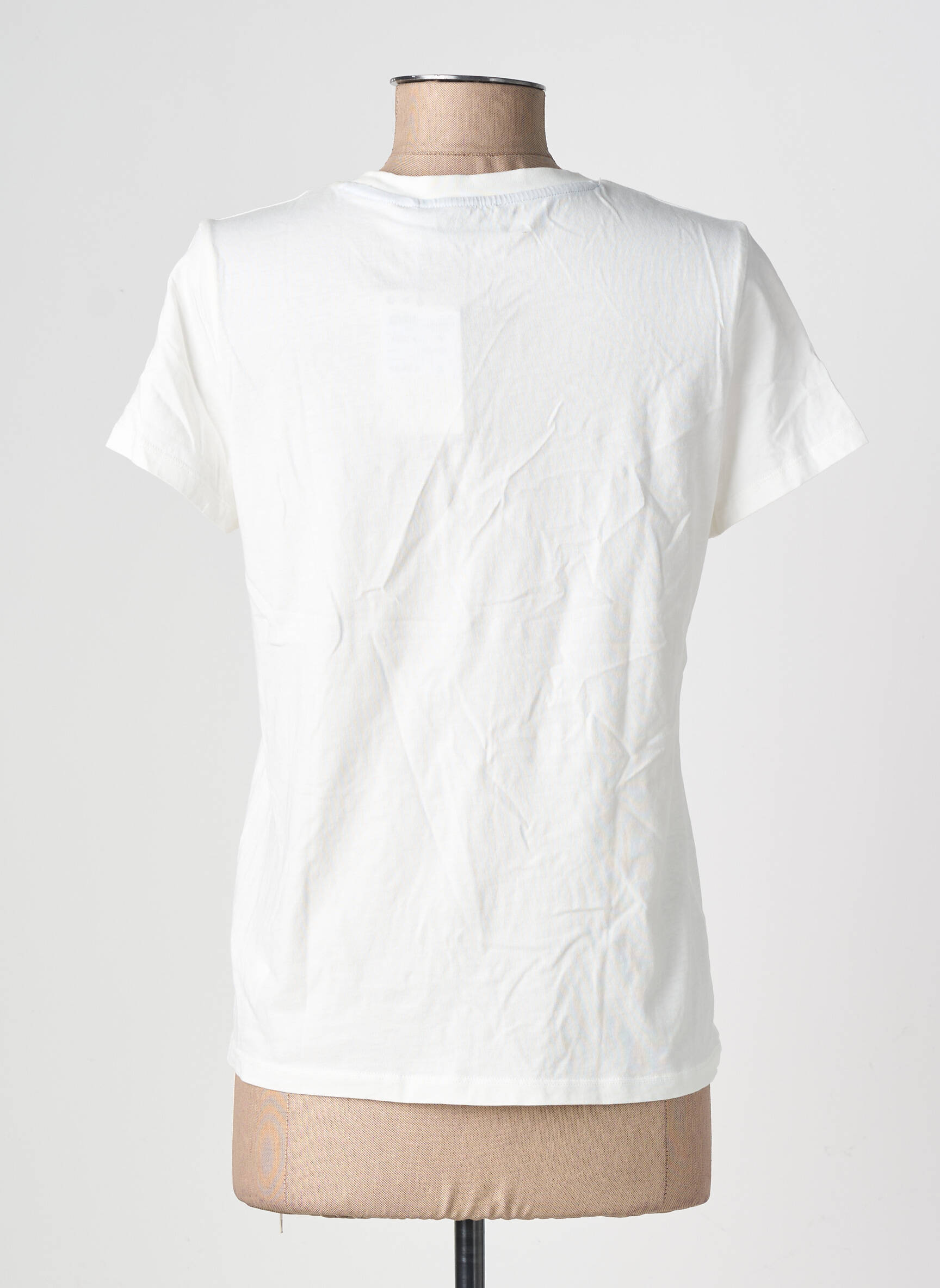 T-shirt sérigraphie manches courtes blanc DESIGUAL femme