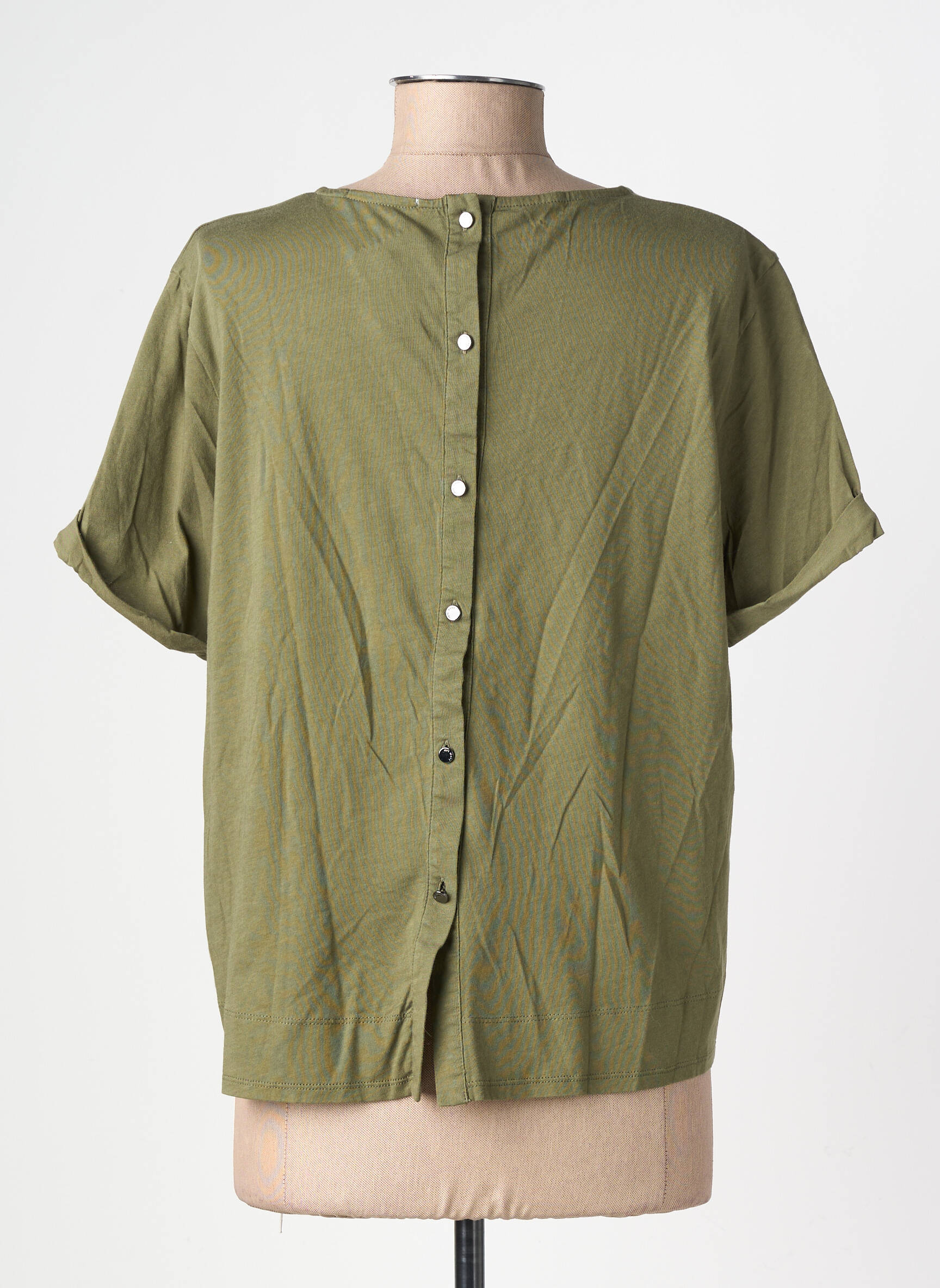 T-shirt coupe droite manches courtes vert PEPE JEANS femme