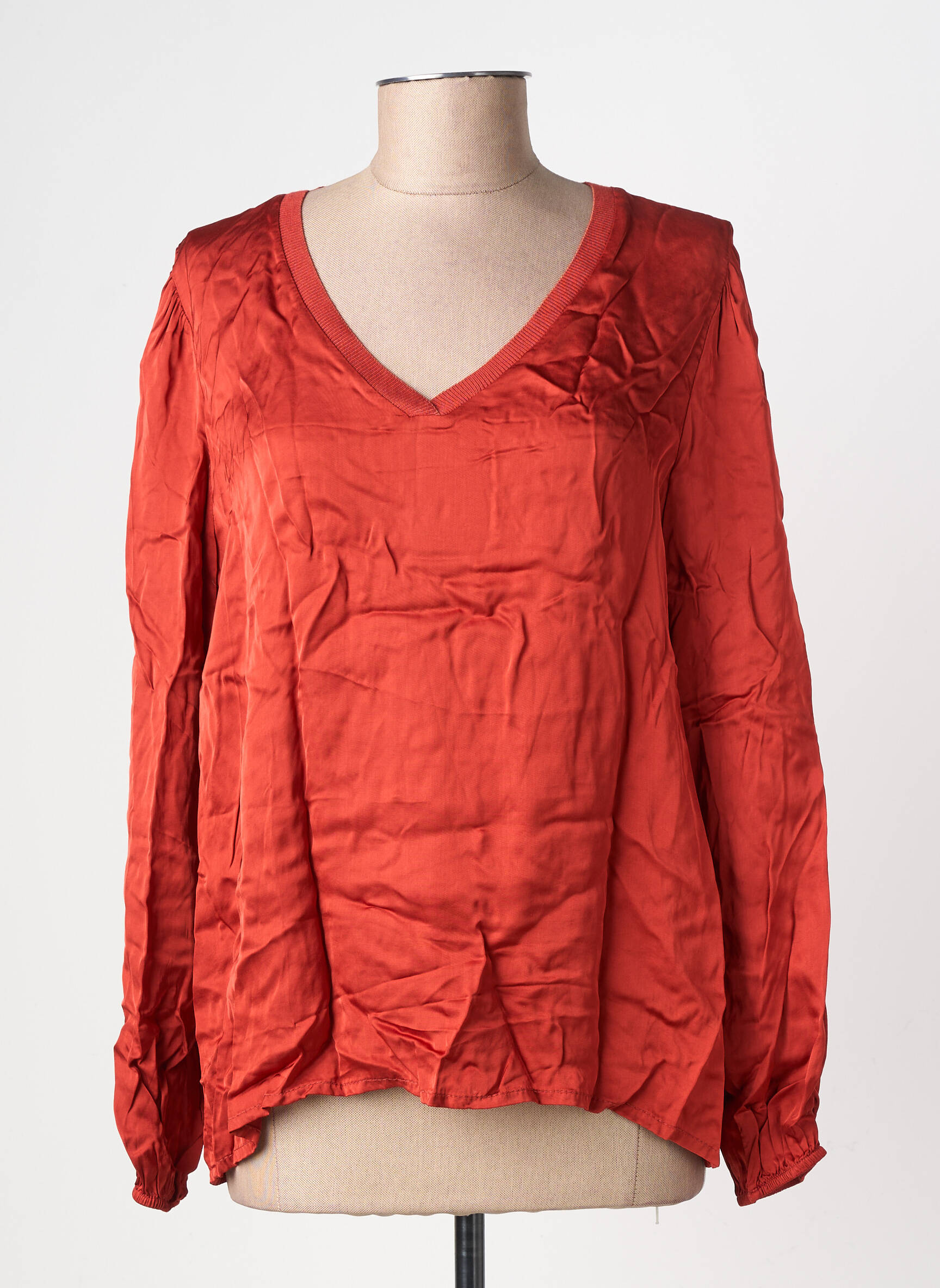 Blouse manches longues manches longues orange PAKO LITTO femme