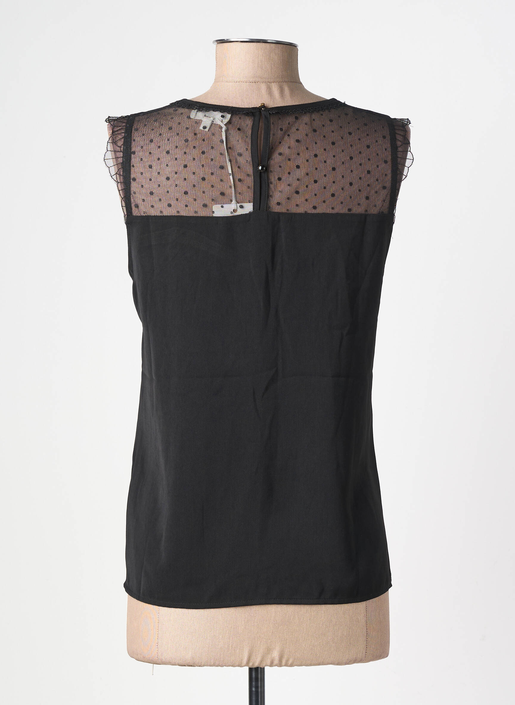 Top stretch sans manche noir GRACE & MILA femme