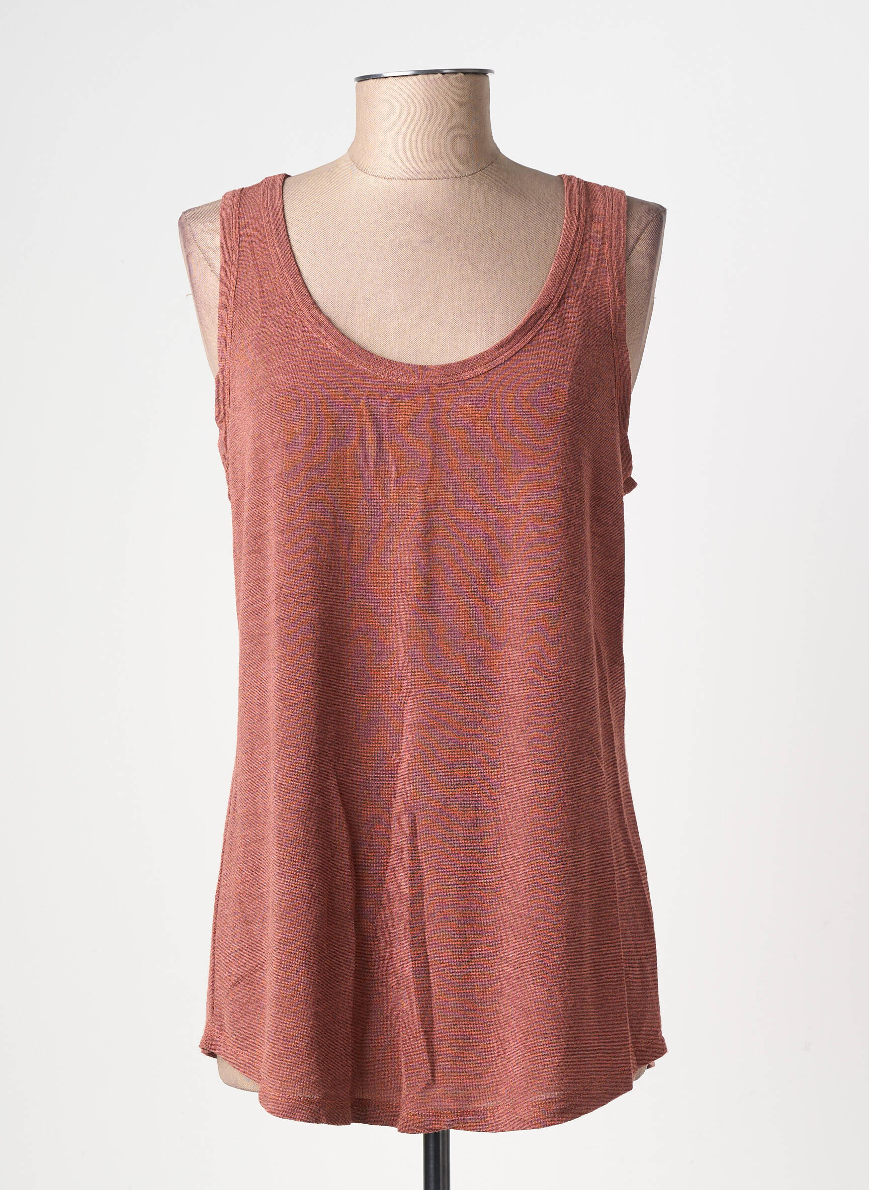 Top stretch sans manche rose PAKO LITTO femme