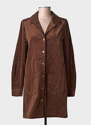 Veste casual col tailleur marron PEPE JEANS femme