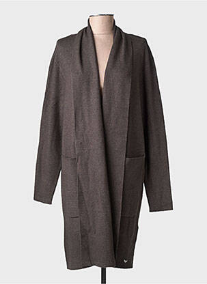 Gilet manches longues col v gris LPB LES PETITES BOMBES  femme