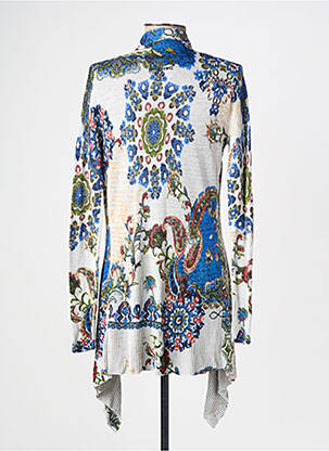 Gilet manches longues col v bleu DESIGUAL femme
