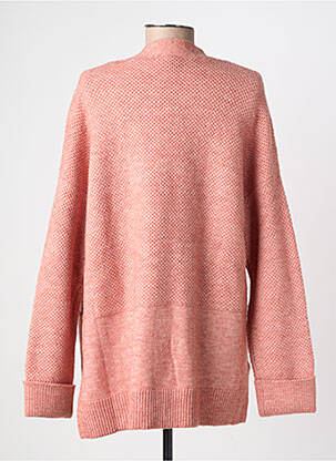 Gilet manches longues col v rose TBS femme
