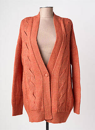 Gilet manches longues fermeture boutonnée sur le devant orange ESPRIT DE LA MER femme