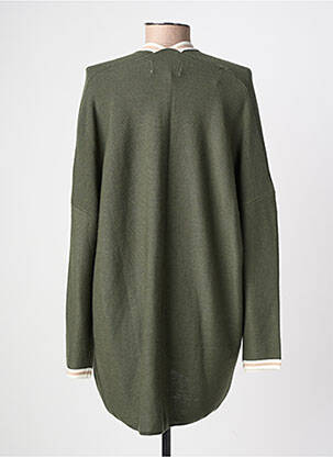 Gilet manches longues col v vert GRACE & MILA femme