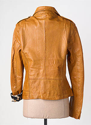 Veste en cuir poches marron OAKWOOD femme