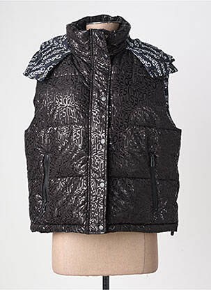 Doudoune poches a capuche noir DESIGUAL femme
