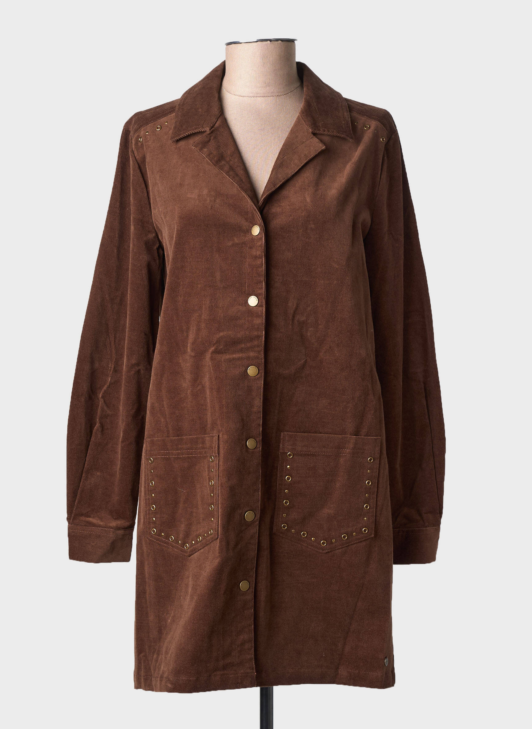 Veste casual col tailleur marron PEPE JEANS femme