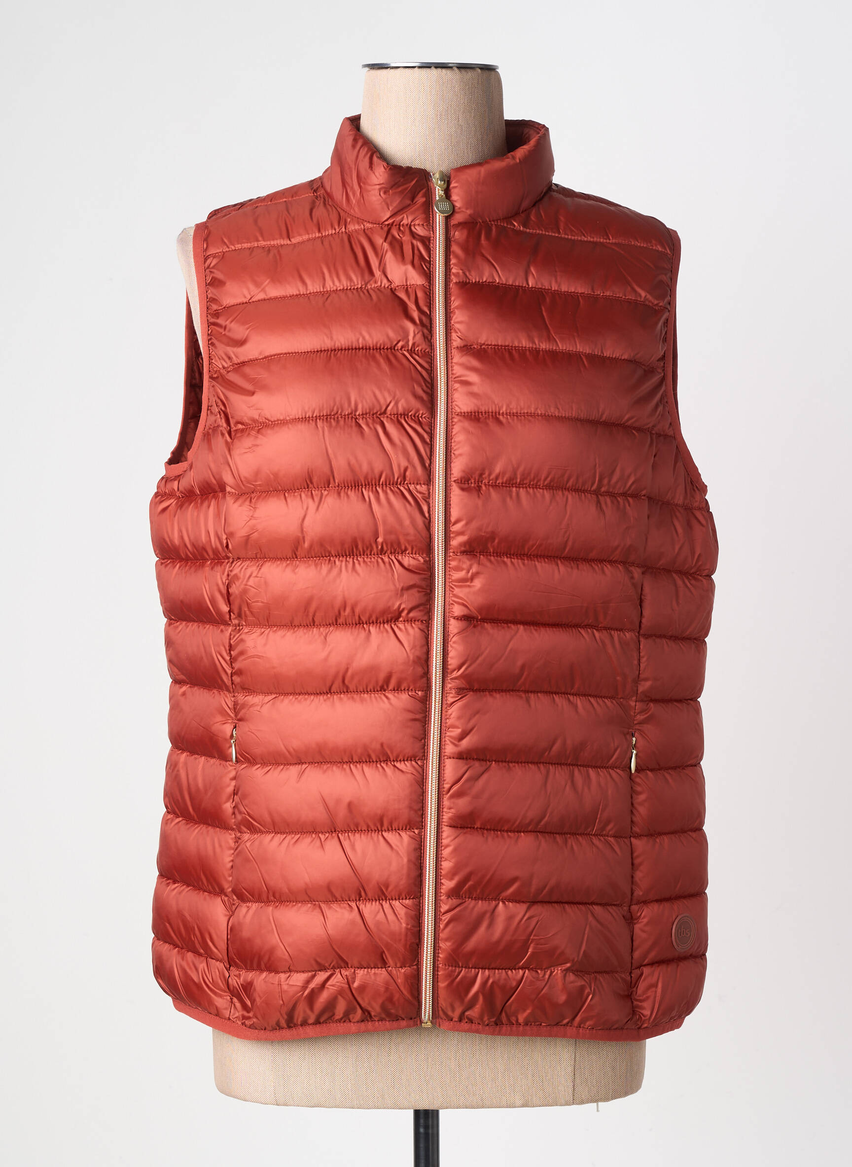 Doudoune poches sans capuche orange TBS femme