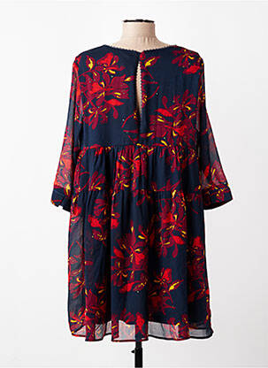 Robe courte manches longues manches longues bleu GRACE & MILA femme