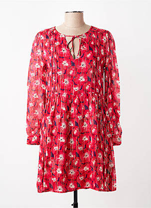 Robe courte manches longues manches longues rouge LA PETITE ETOILE femme