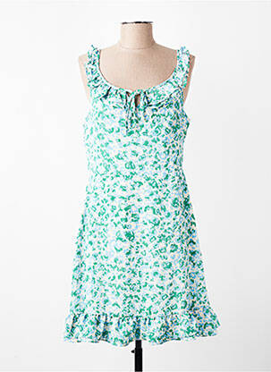 Robe mi-longue imprimé fantaisie fines bretelles vert MOLLY BRACKEN femme