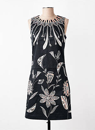 Robe mi-longue sans manche sans manche noir DESIGUAL femme