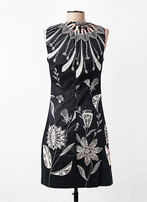 Robe mi-longue sans manche sans manche noir DESIGUAL femme