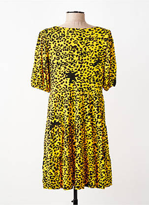 Robe courte manches courtes manches courtes jaune DESIGUAL femme
