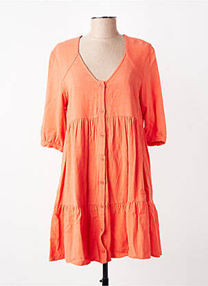 Robe courte manches courtes manches courtes orange RUE MAZARINE femme