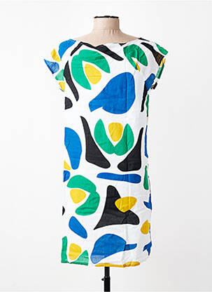 Robe courte manches courtes manches courtes blanc LES TROPEZIENNES PAR M.BELARBI femme