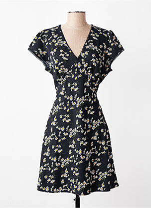 Robe mi-longue imprimé fantaisie manches courtes noir LEVI'S femme