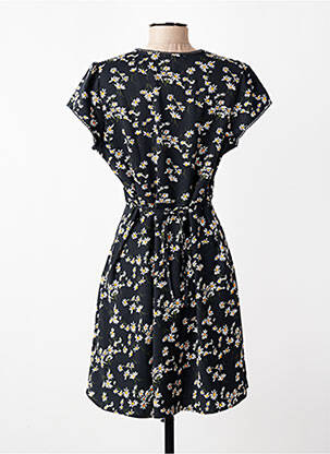 Robe mi-longue imprimé fantaisie manches courtes noir LEVI'S femme