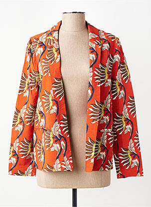 Veste casual coupe cintrée orange RUE MAZARINE femme