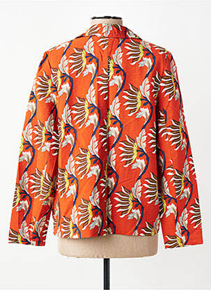 Veste casual coupe cintrée orange RUE MAZARINE femme