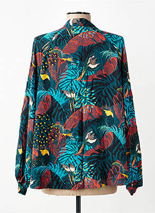 Veste casual coupe droite bleu PAKO LITTO femme