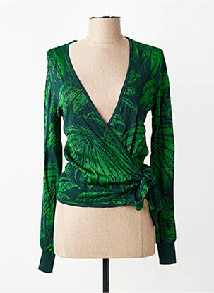 T-shirt imprimé fantaisie manches longues vert DESIGUAL femme