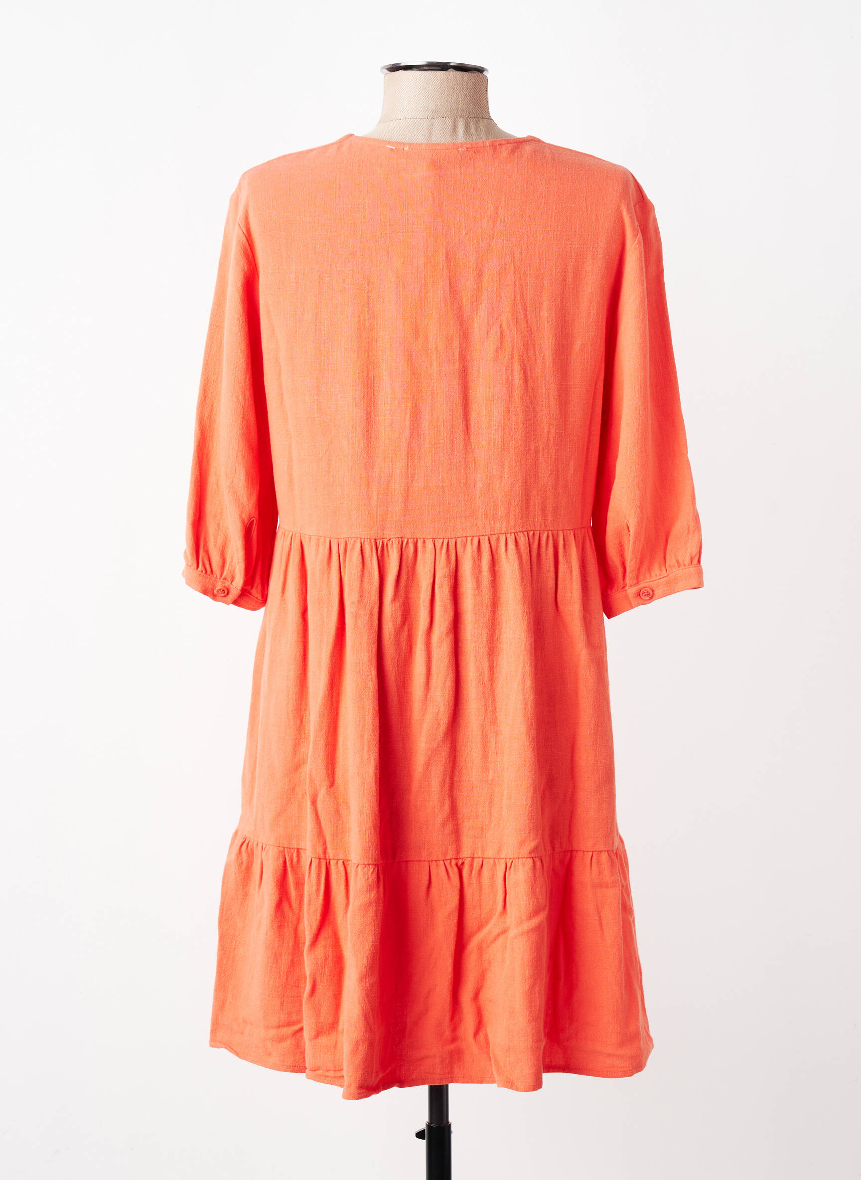 Robe courte manches courtes manches courtes orange RUE MAZARINE femme