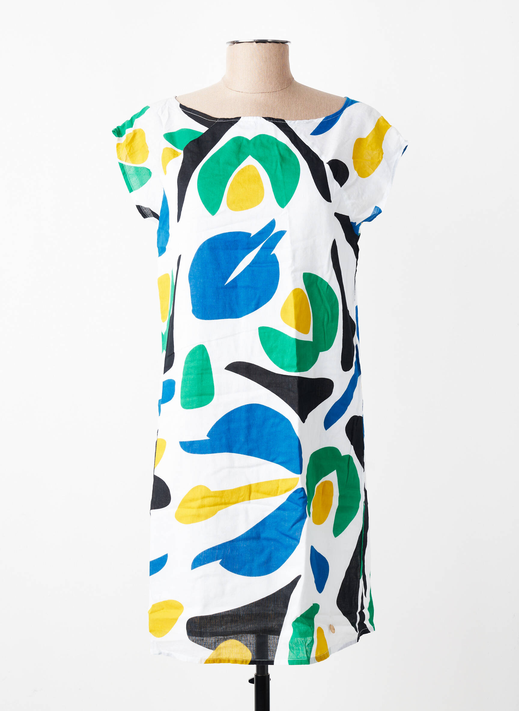 Robe courte manches courtes manches courtes blanc LES TROPEZIENNES PAR M.BELARBI femme