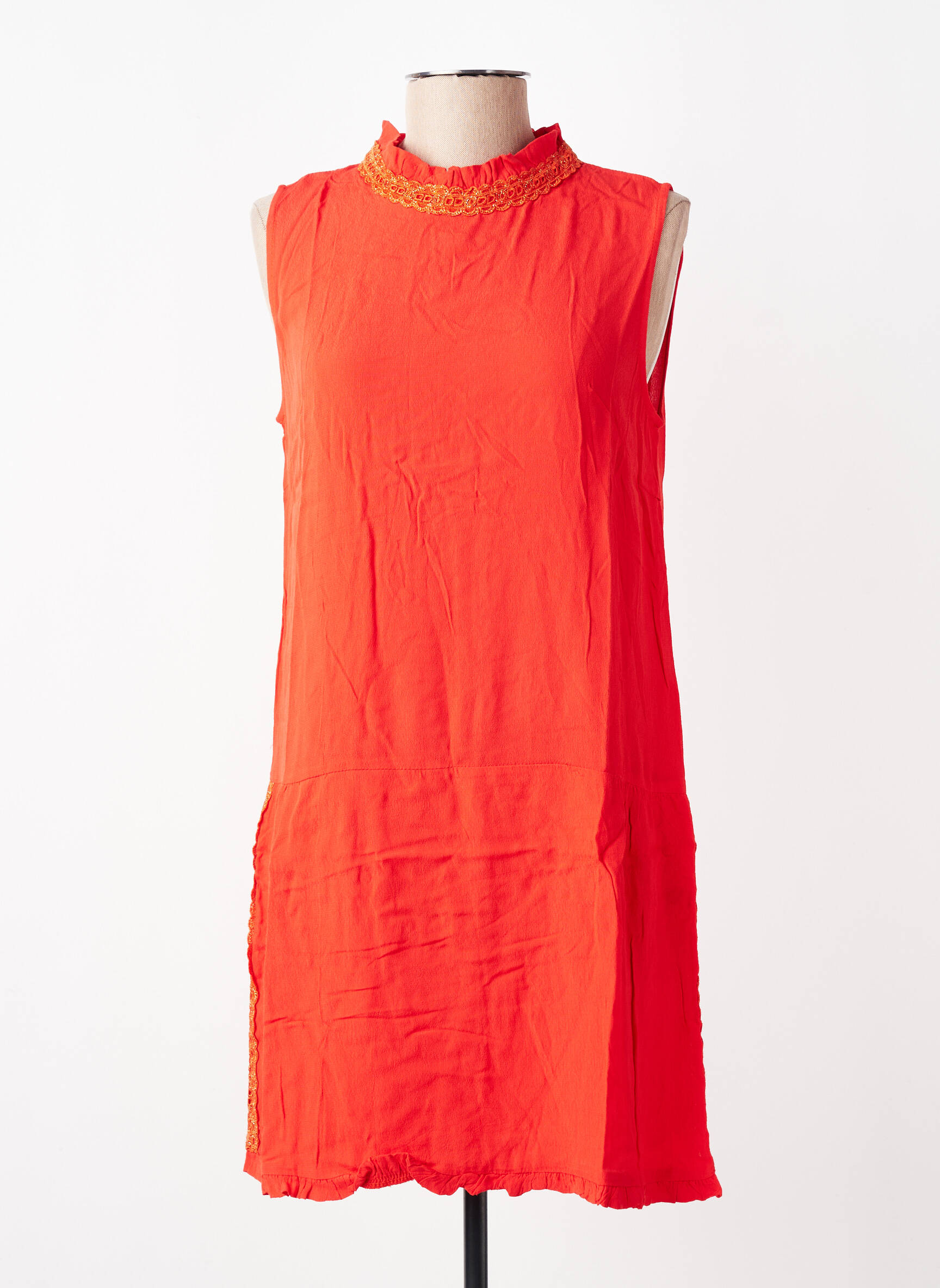 Robe courte sans manche sans manche rouge GRACE & MILA femme