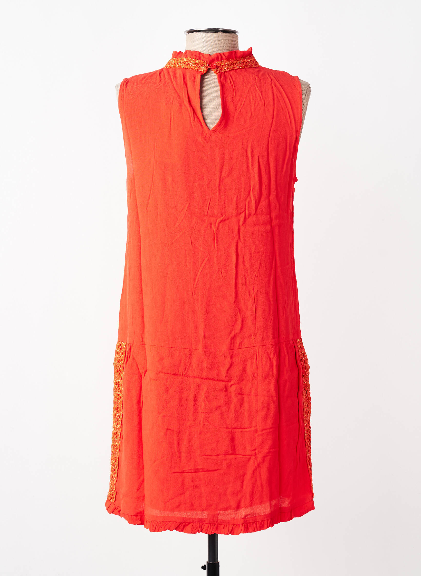 Robe courte sans manche sans manche rouge GRACE & MILA femme