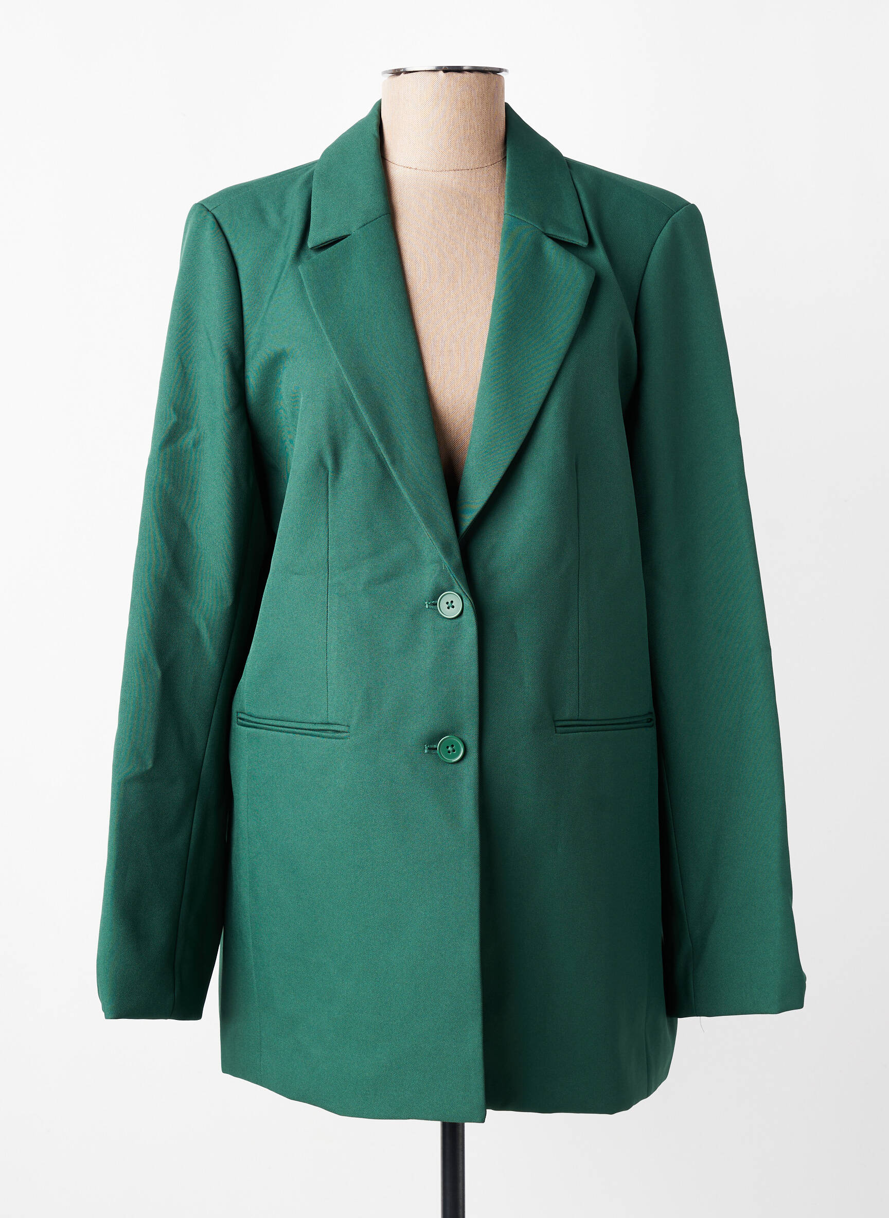 Blazer finition intérieure doublée vert PIECES femme